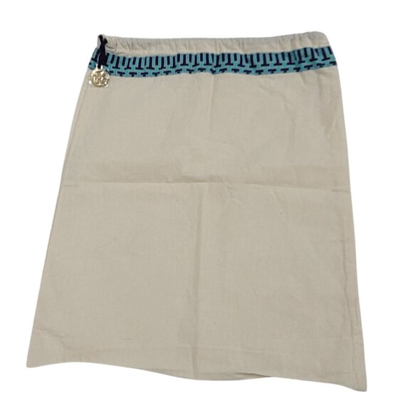 Tory Burch Dust Bag White Blue Medallion - Picture 1 of 5
